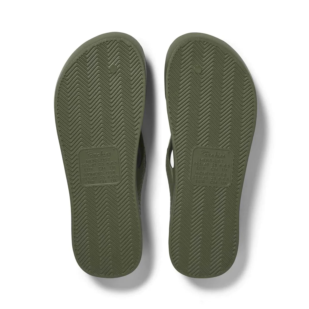 Archies Arch Support Thongs / Khaki